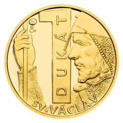 Zlatý 1-dukát sv. Václava se zlatým certifikátem 2024 proof