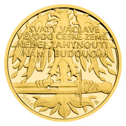 Zlatý 1-dukát sv. Václava se zlatým certifikátem 2024 proof