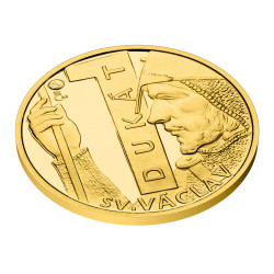 Zlatý 1-dukát sv. Václava se zlatým certifikátem 2024 proof