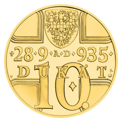 Sada zlatých dukátů sv. Václava se zlatým certifikátem 2025 - ak. mal. Vladimír Pavlica proof