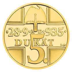Sada zlatých dukátů sv. Václava se zlatým certifikátem 2025 - ak. mal. Vladimír Pavlica proof