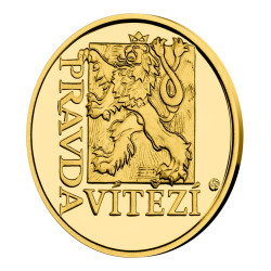 Zlatý dukát Latinské citáty - Veritas vincit - Pravda vítězí proof